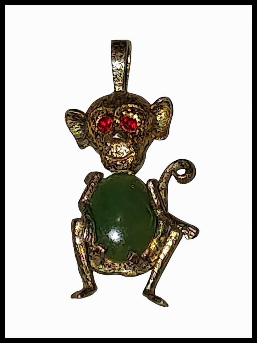 Vintage Jelly Belly Monkey Pendant